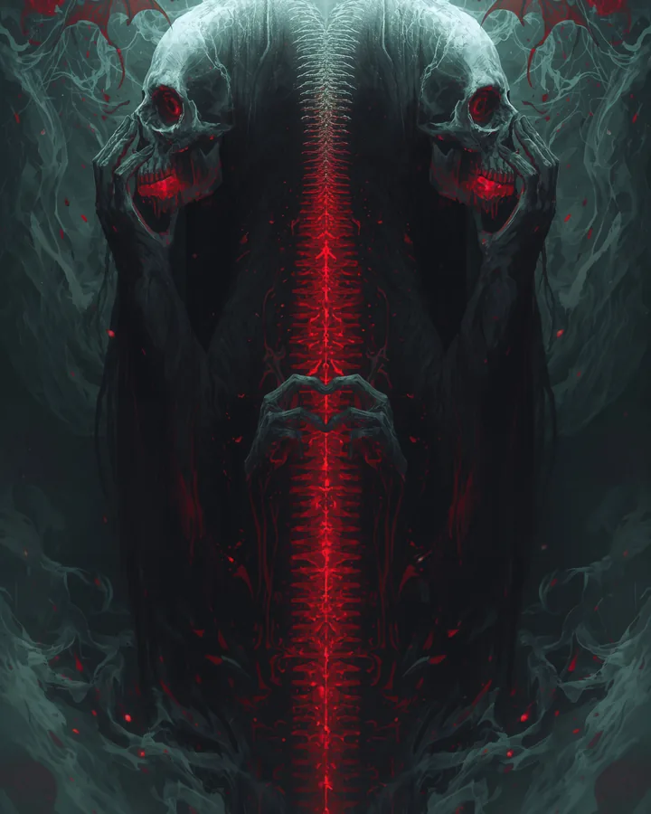 Halloween Horrors variant 2 — Gemini Zodiac Art Print