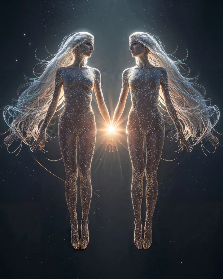 Hyper Realistic variant 1 — Gemini Zodiac Art Print