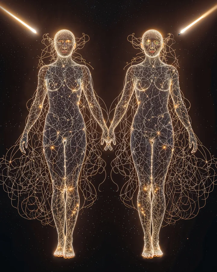 Hyper Realistic variant 3 — Gemini Zodiac Art Print