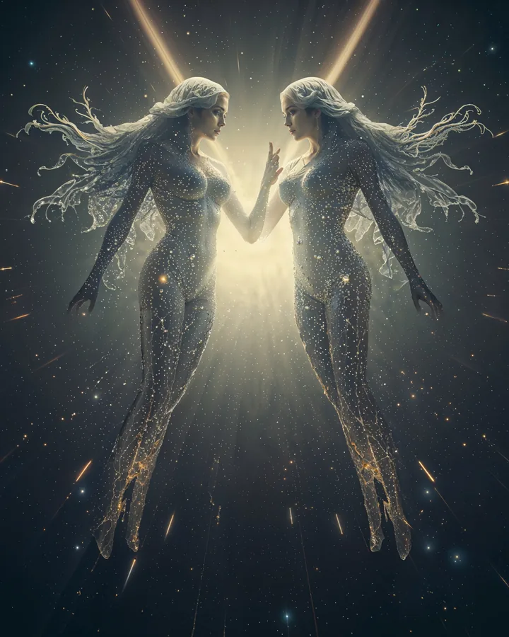 Hyper Realistic variant 4 — Gemini Zodiac Art Print