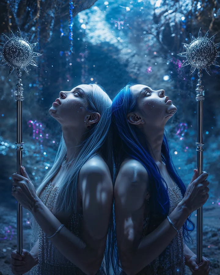 Mythic Guardians variant 1 — Gemini Zodiac Art Print