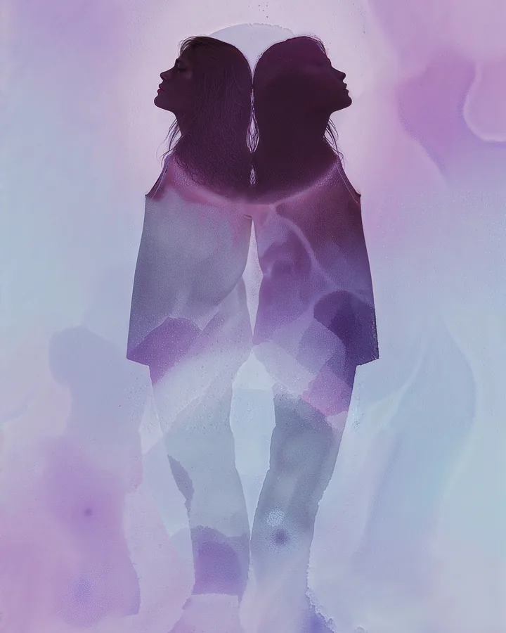 Silhouette Aspects variant 2 — Gemini Zodiac Art Print