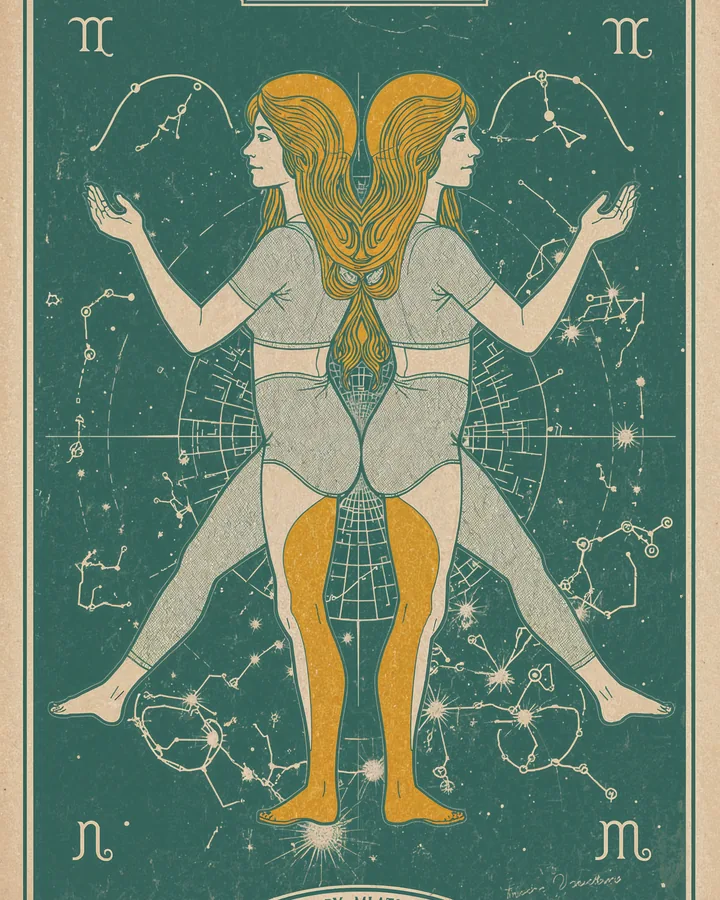 Vintage Posters variant 1 — Gemini Zodiac Art Print