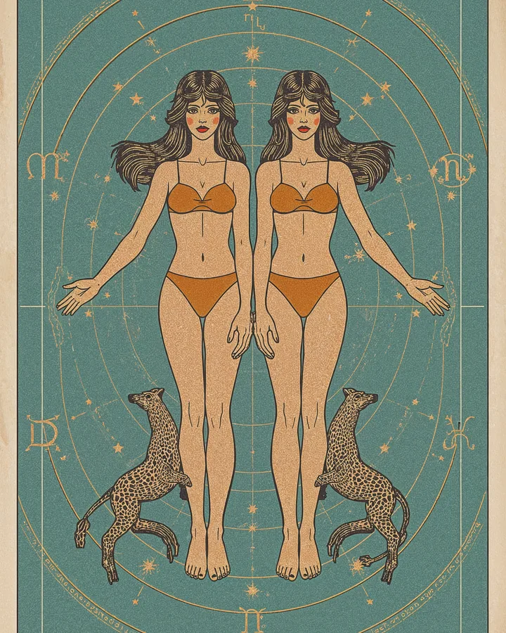 Vintage Posters variant 2 — Gemini Zodiac Art Print