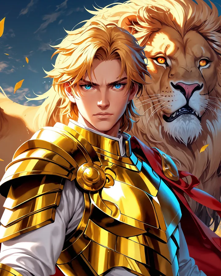 Anime variant 1 — Leo Zodiac Art Print