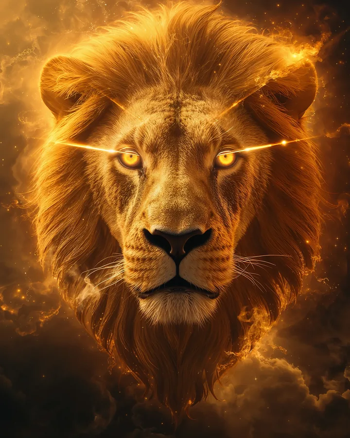Hyper Realistic variant 2 — Leo Zodiac Art Print