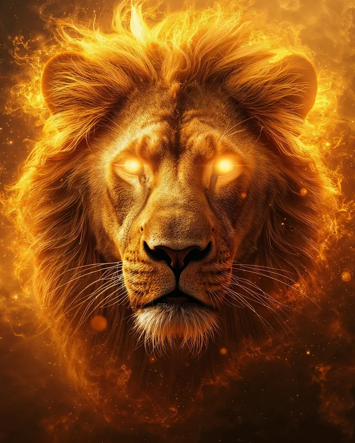 Hyper Realistic variant 3 — Leo Zodiac Art Print