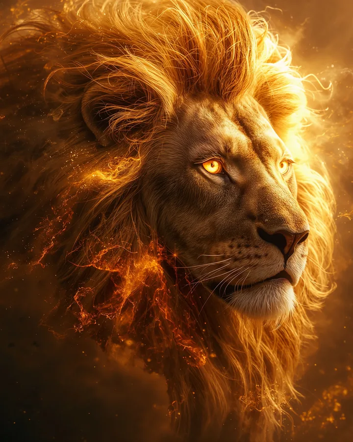 Hyper Realistic variant 4 — Leo Zodiac Art Print