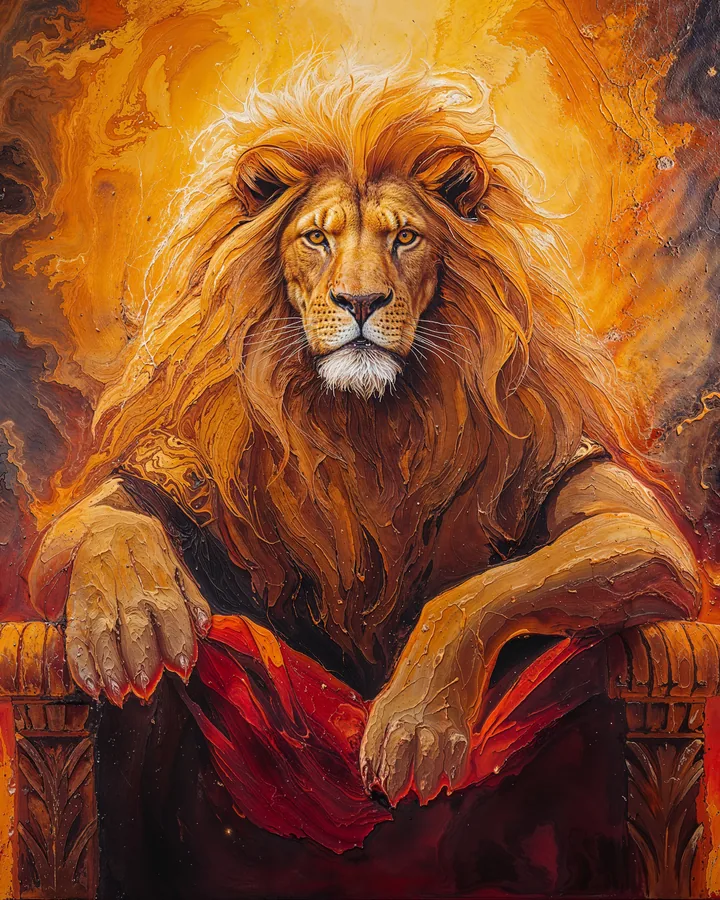 Punk Oil variant 1 — Leo Zodiac Art Print