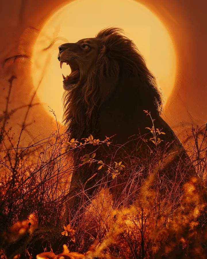 Silhouettes variant 1 — Leo Zodiac Art Print