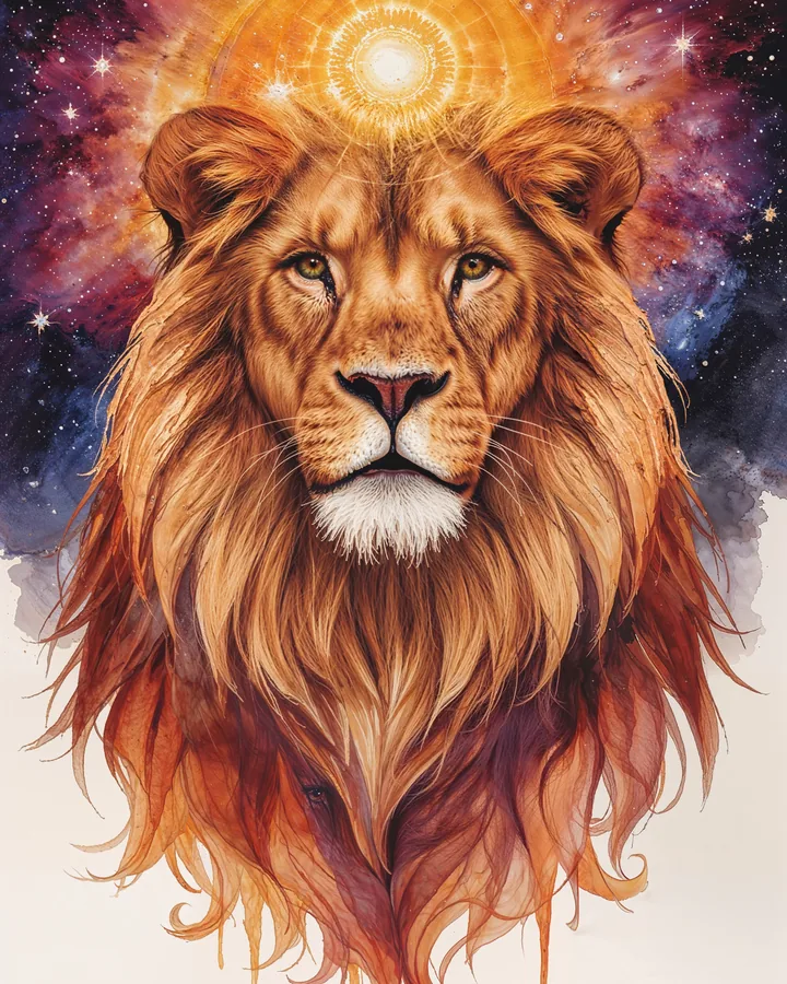 Watercolor 2 variant 1 — Leo Zodiac Art Print