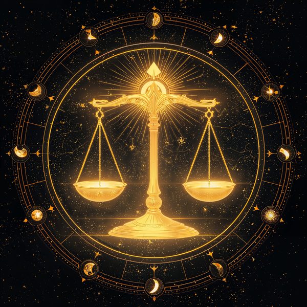 Libra Scales Digital Art Print