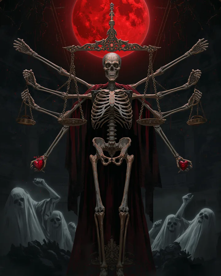 Halloween Horrors variant 2 — Libra Zodiac Art Print