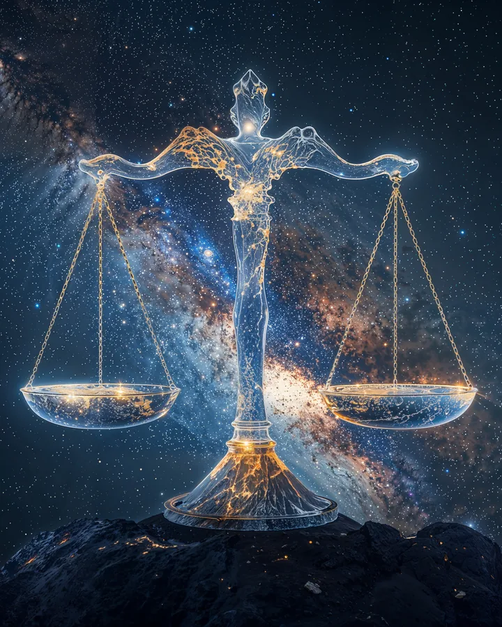 Hyper Realistic variant 4 — Libra Zodiac Art Print