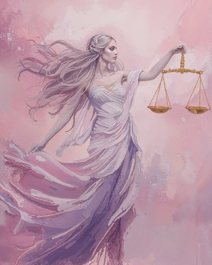 Punk Oil variant 1 — Libra Zodiac Art Print