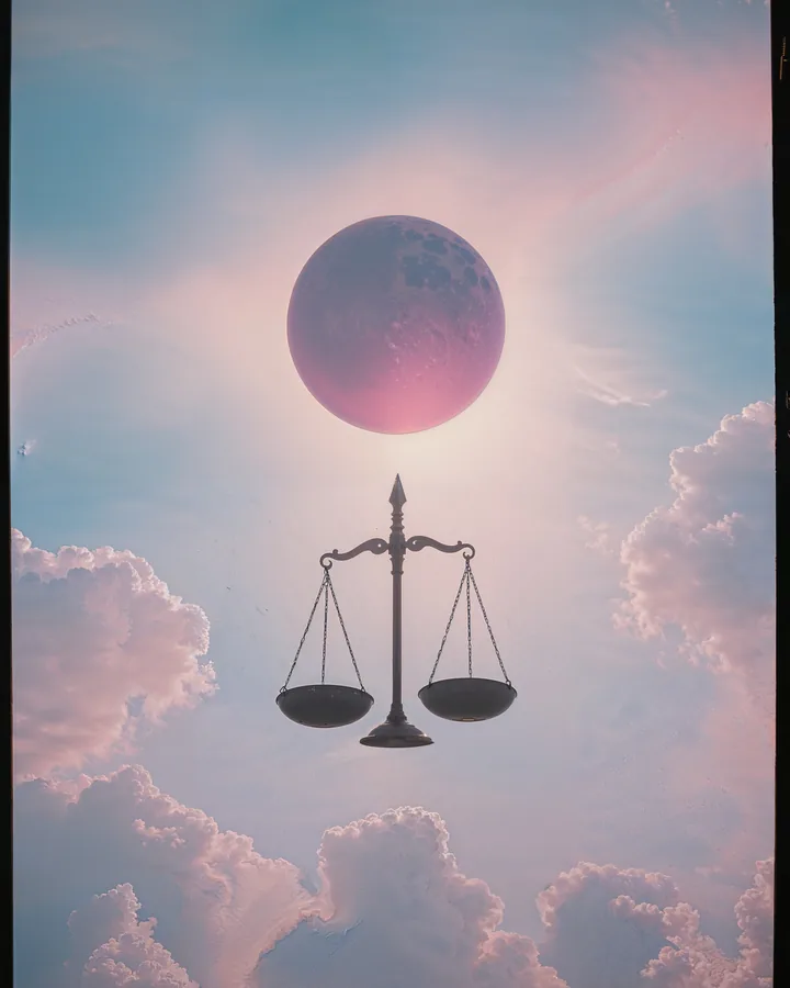 Silhouette Aspects variant 2 — Libra Zodiac Art Print