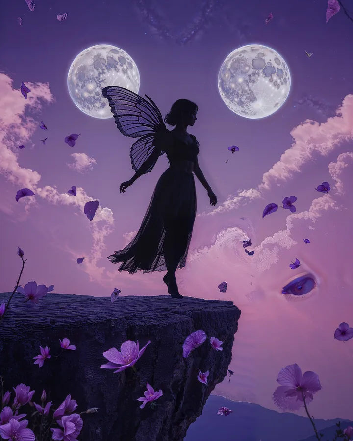 Silhouettes variant 1 — Libra Zodiac Art Print