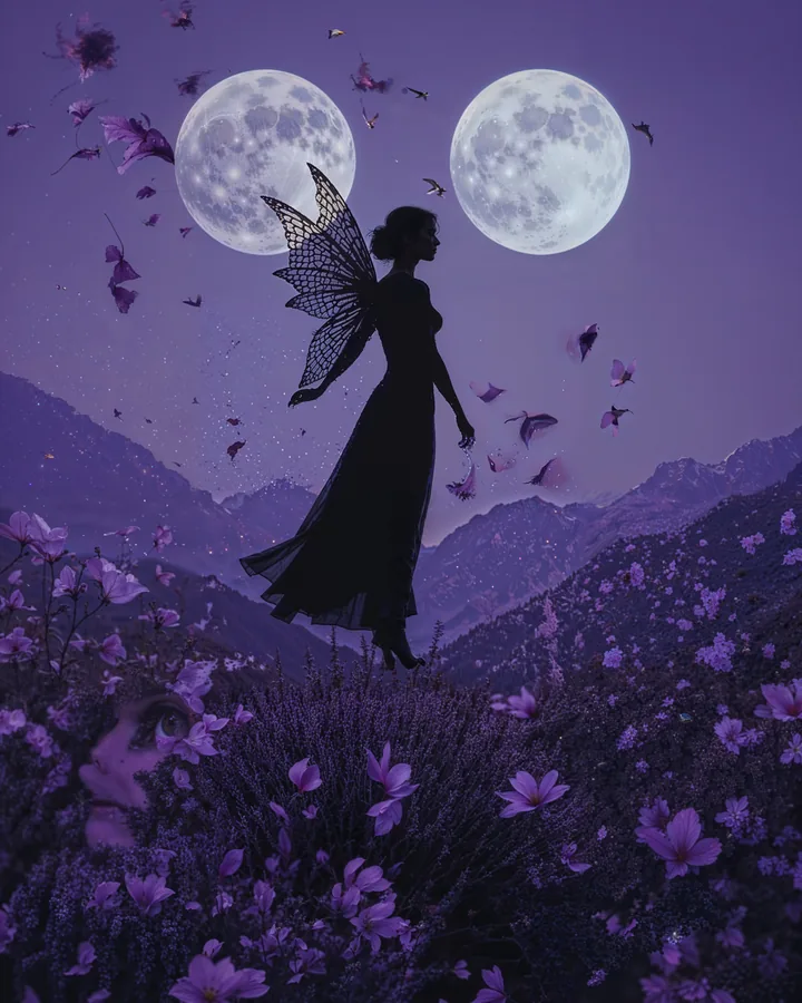 Silhouettes variant 2 — Libra Zodiac Art Print