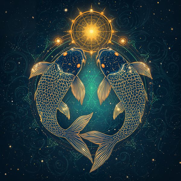 Pisces Fish Digital Art Print