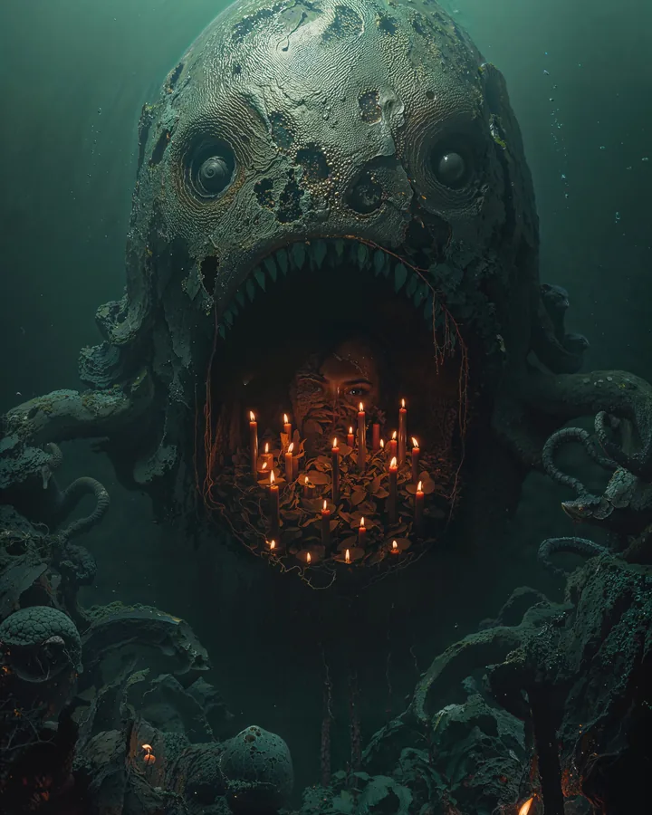 Halloween Horrors variant 1 — Pisces Zodiac Art Print