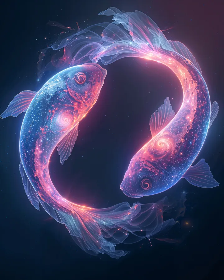 Hyper Realistic variant 1 — Pisces Zodiac Art Print