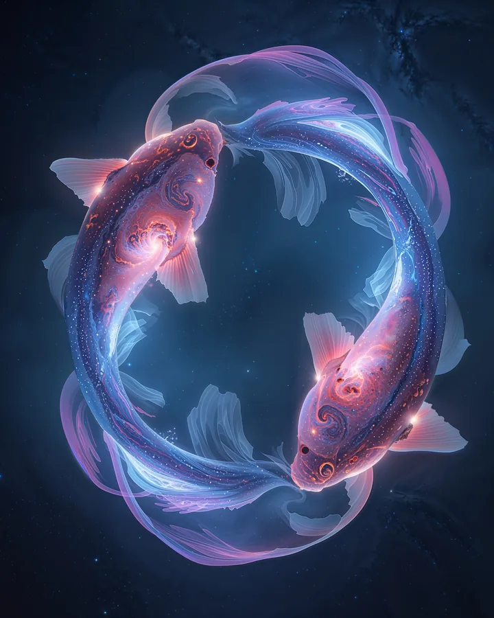 Hyper Realistic variant 2 — Pisces Zodiac Art Print