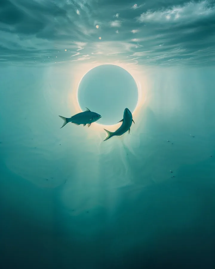 Silhouette Aspects variant 2 — Pisces Zodiac Art Print