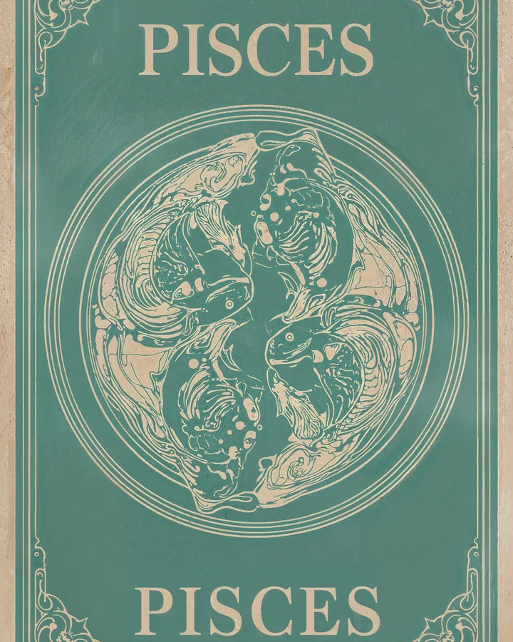 Vintage Posters variant 1 — Pisces Zodiac Art Print