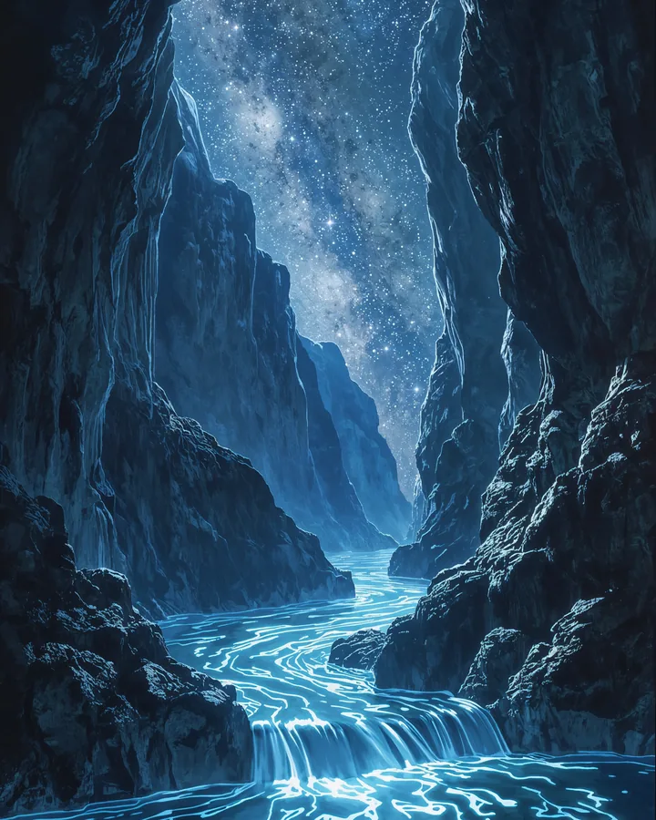The Cosmic Waterfall variant 1 — Aquarius Western Realms art print