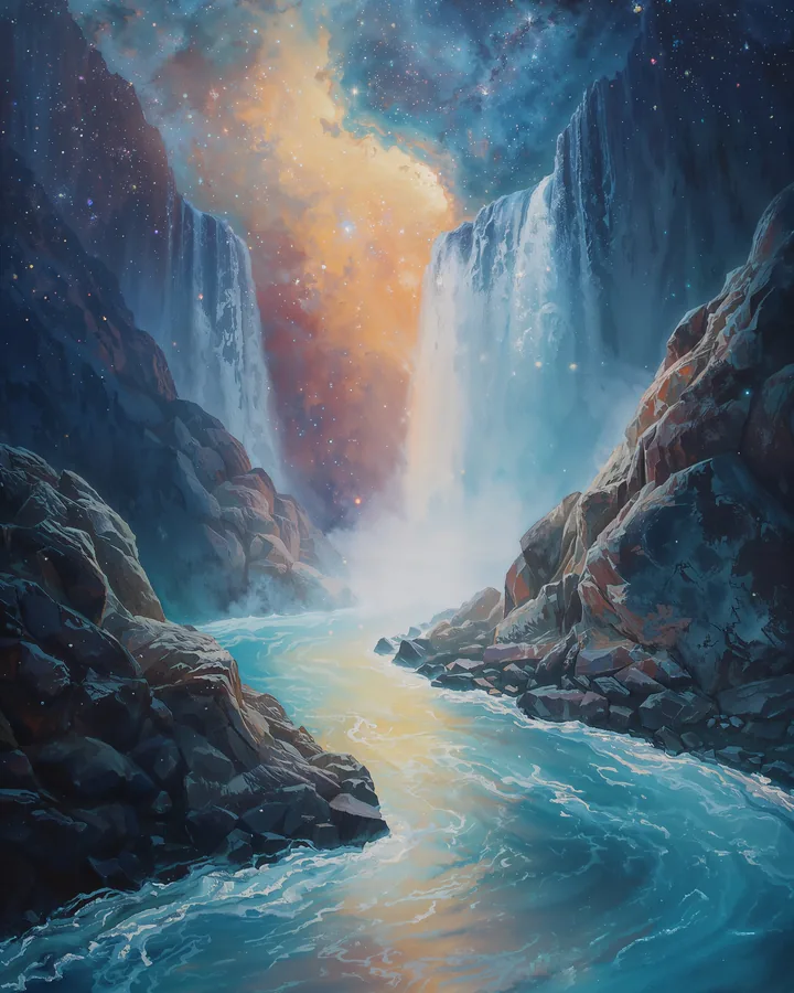 The River of Light variant 1 — Aquarius Western Realms art print