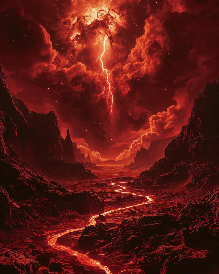 Horizon of Fire and Dust variant 1 — Aries Western Realms art print
