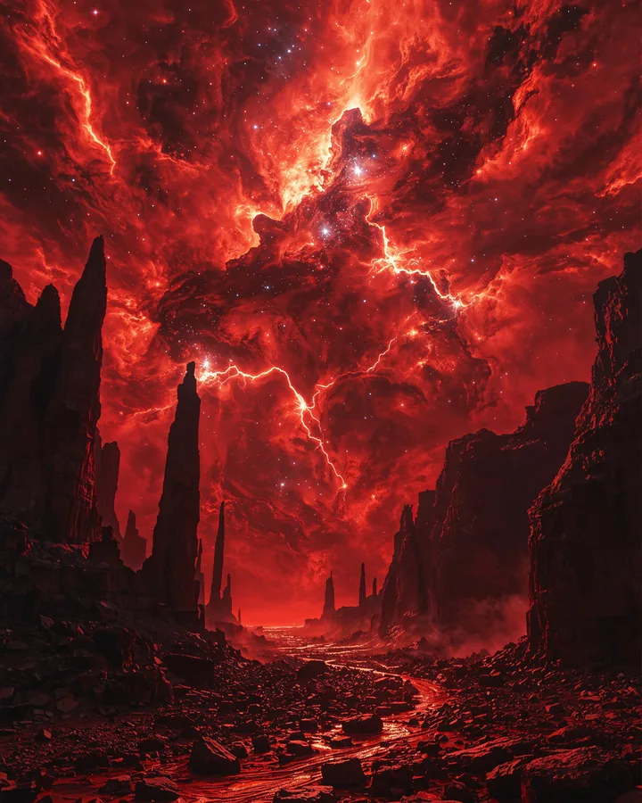 Horizon of Fire and Dust variant 2 — Aries Western Realms art print