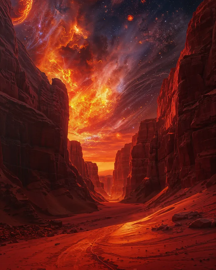 The Ignition Horizon variant 1 — Aries Western Realms art print