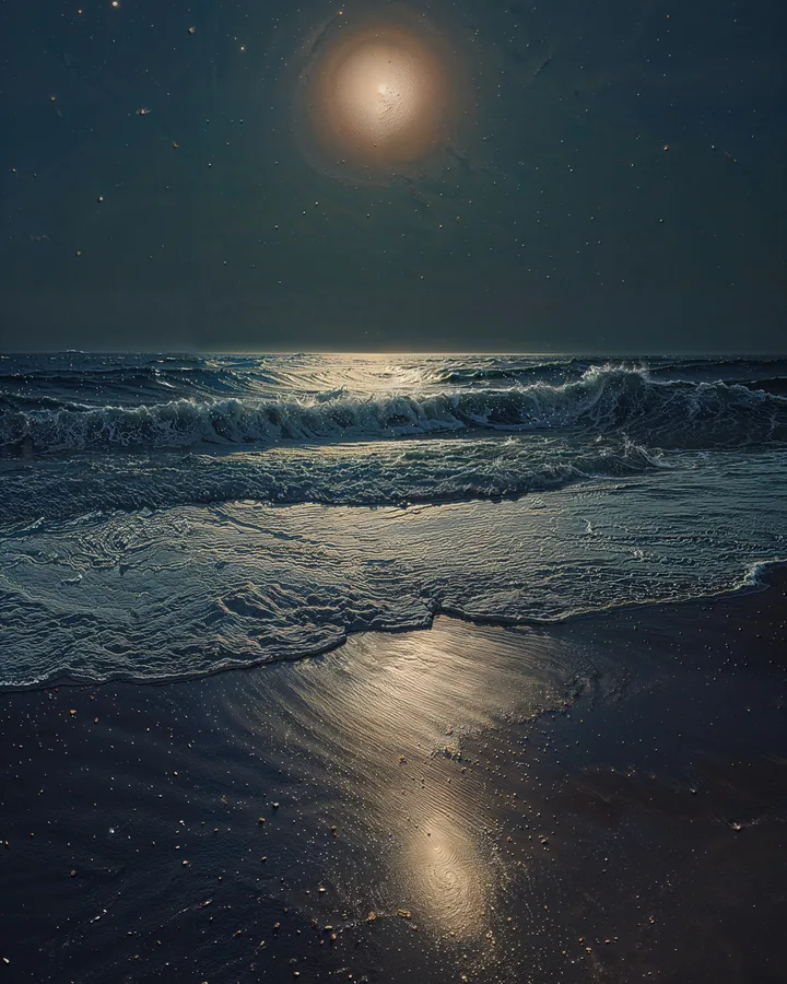 The Lunar Coastline variant 1 — Cancer Western Realms art print