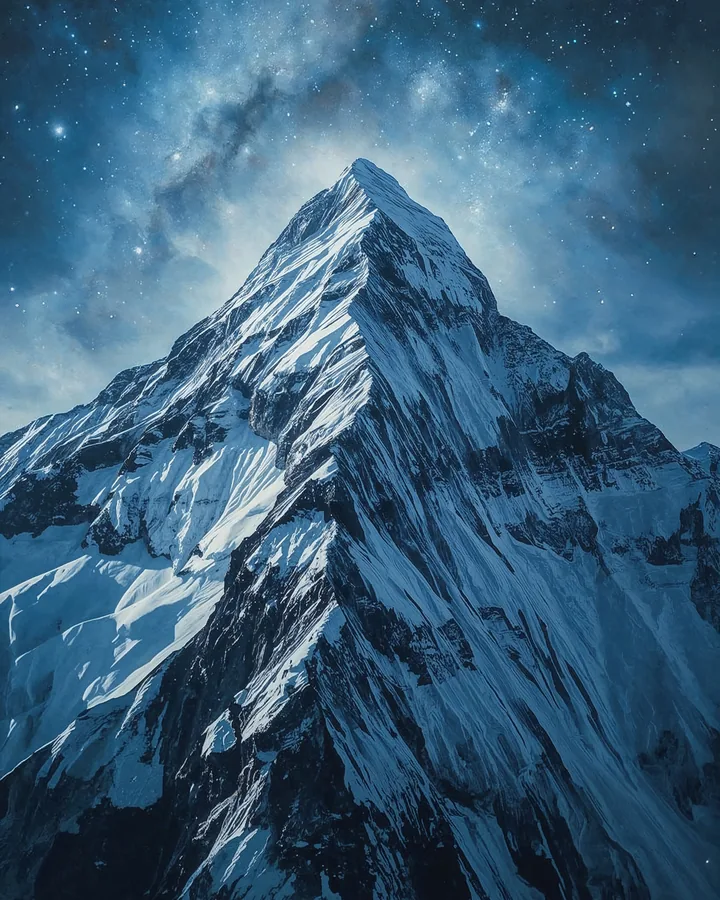 The Star-Crowned Peak variant 2 — Capricorn Western Realms art print