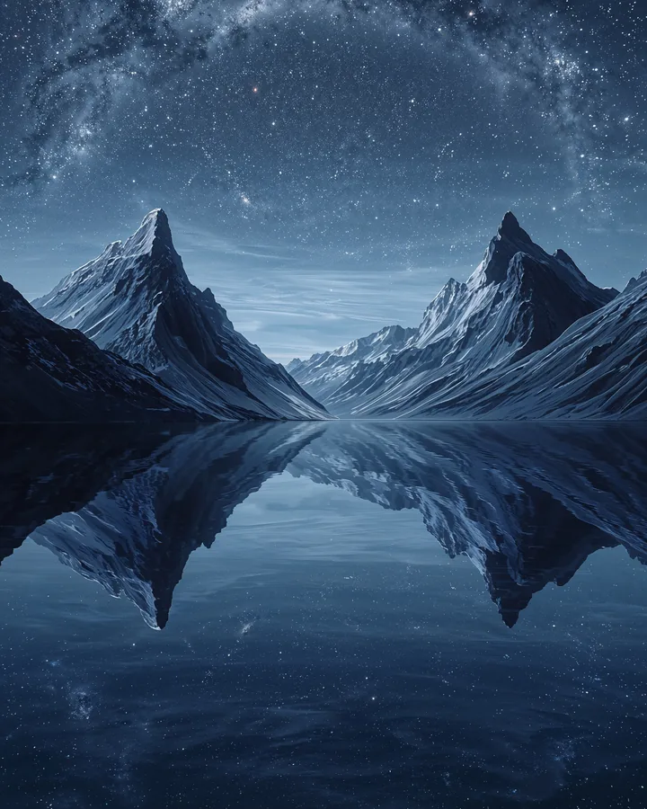 The Mirrored Divide variant 1 — Gemini Western Realms art print
