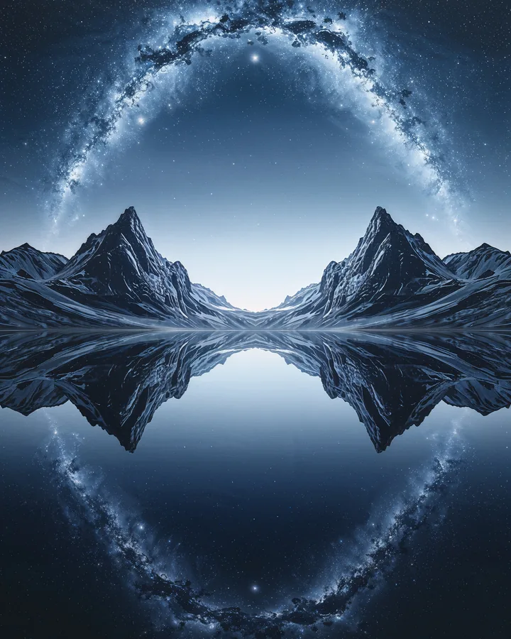 The Mirrored Divide variant 2 — Gemini Western Realms art print