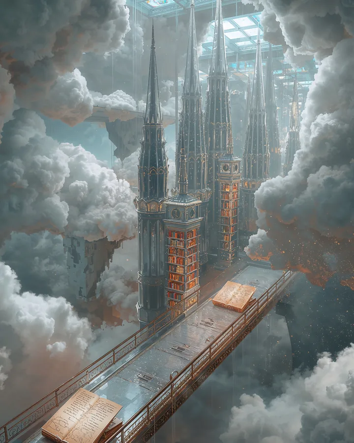 The Skybound Library variant 2 — Gemini Western Realms art print