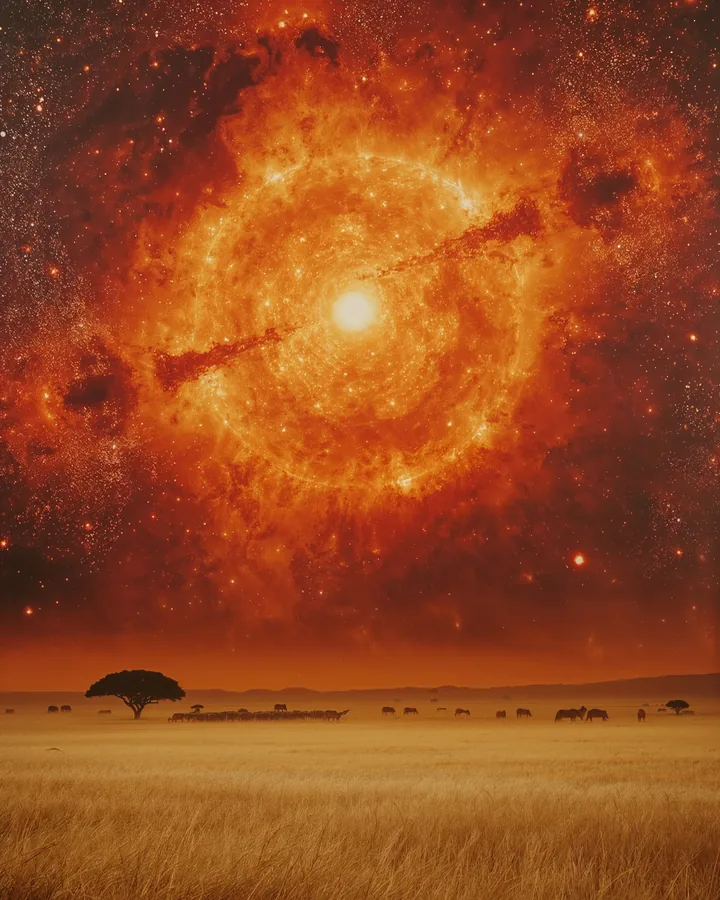Solar Plains Beneath a Burning Sky variant 1 — Leo Western Realms art print