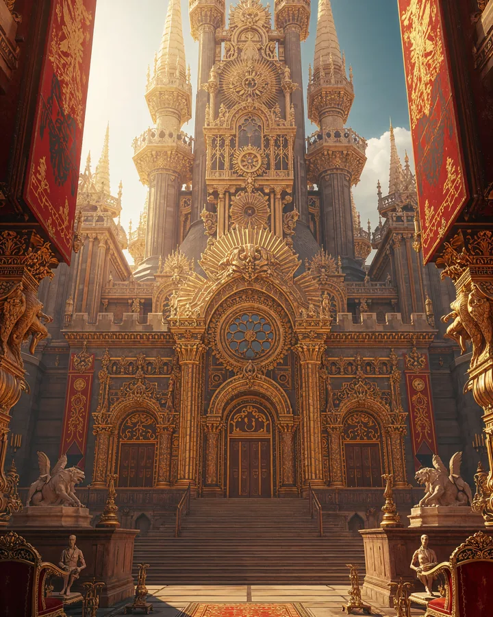 The Golden Citadel variant 2 — Leo Western Realms art print