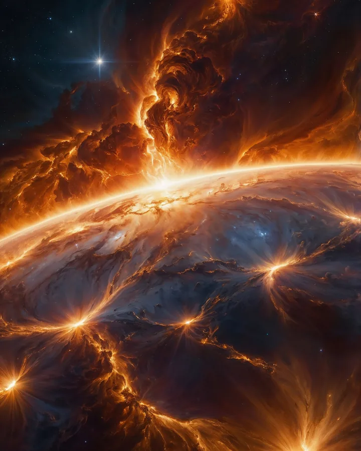 The Solar Eruption variant 2 — Leo Western Realms art print