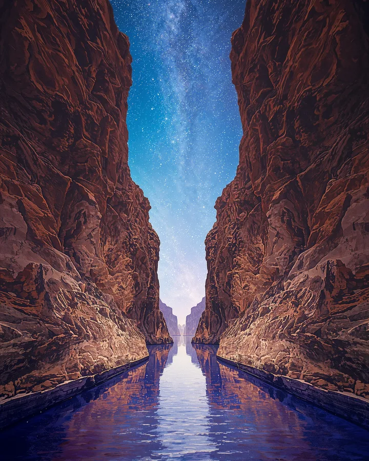 The Equilibrium Canyon variant 1 — Libra Western Realms art print
