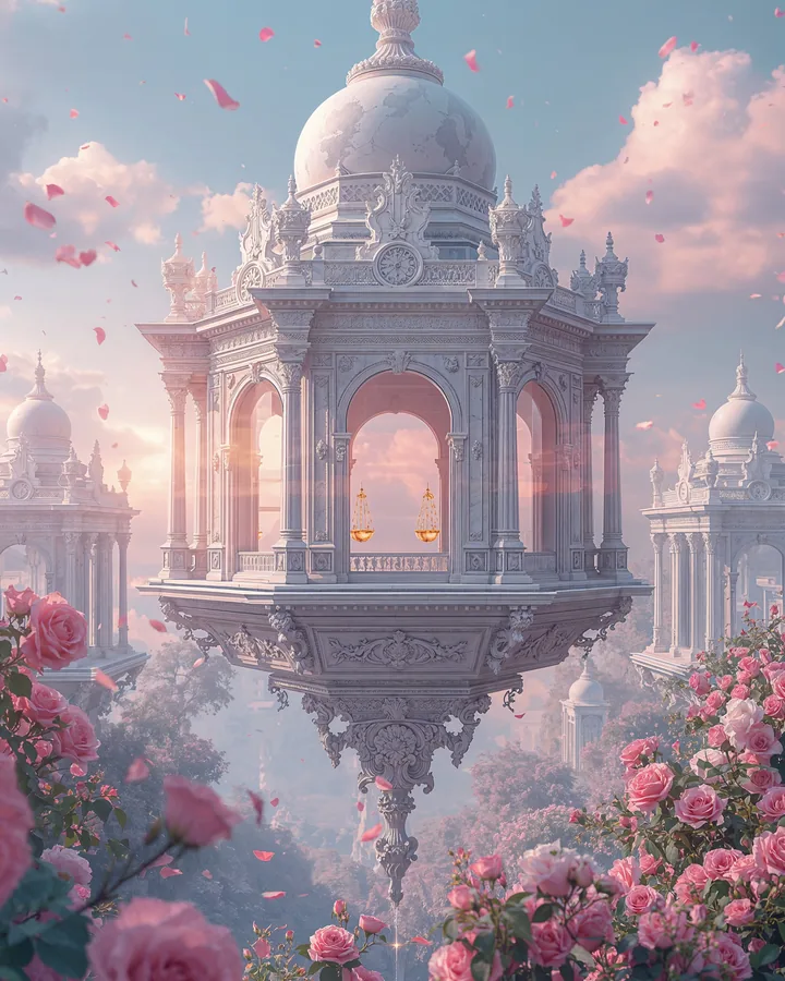 The Ivory Court variant 2 — Libra Western Realms art print