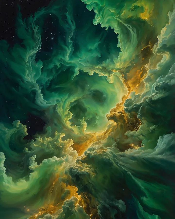 The Emerald Drift variant 1 — Taurus Western Realms art print