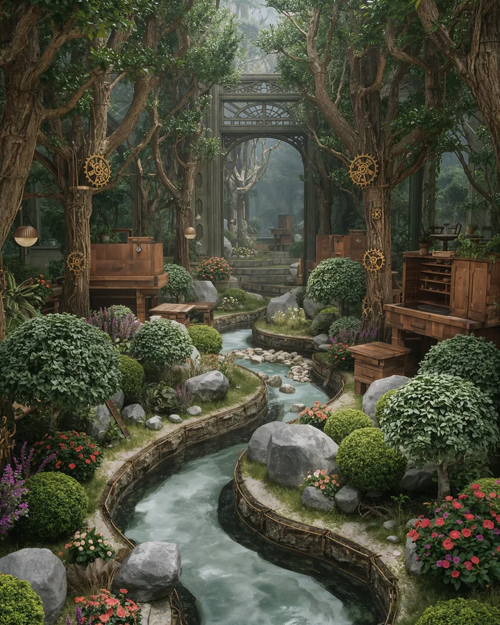Virgo Western Realms preview — four landscape-style earth-realms in hybrid cosmos style, from Built By Josh Studio
