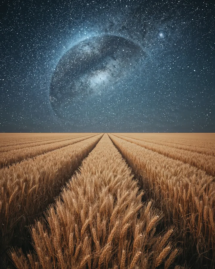 Fields Beneath the Cosmic Veil variant 2 — Virgo Western Realms art print