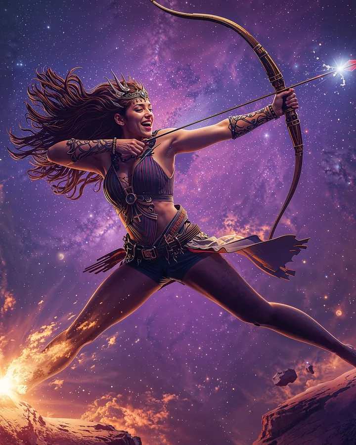 Punk variant 1 — Sagittarius Zodiac Art Print