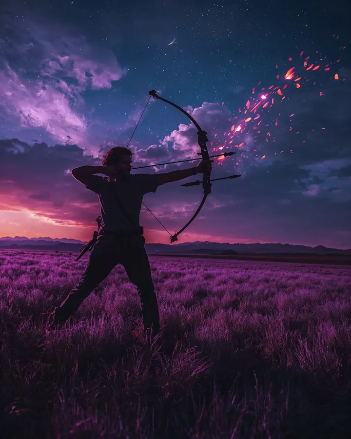 Silhouettes variant 2 — Sagittarius Zodiac Art Print