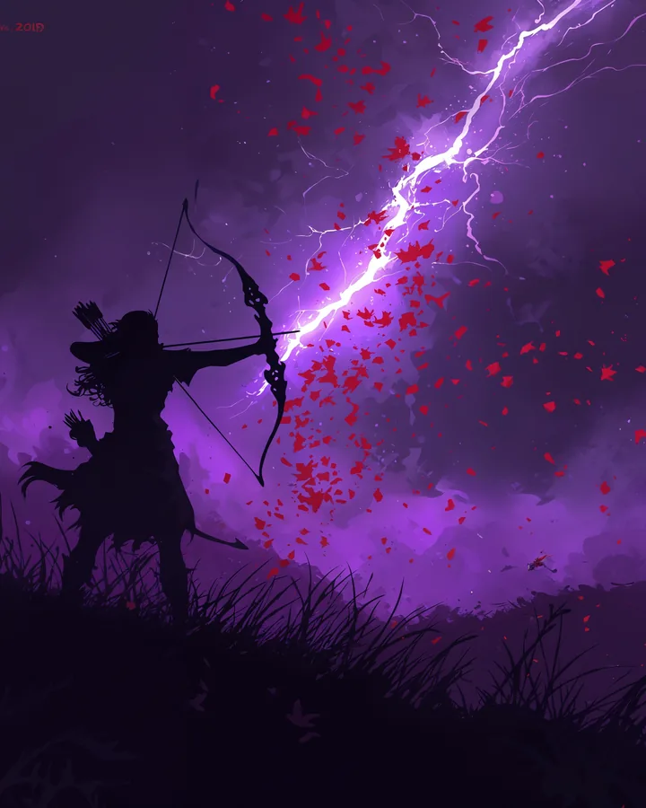 Silhouettes Fantasy variant 1 — Sagittarius Zodiac Art Print