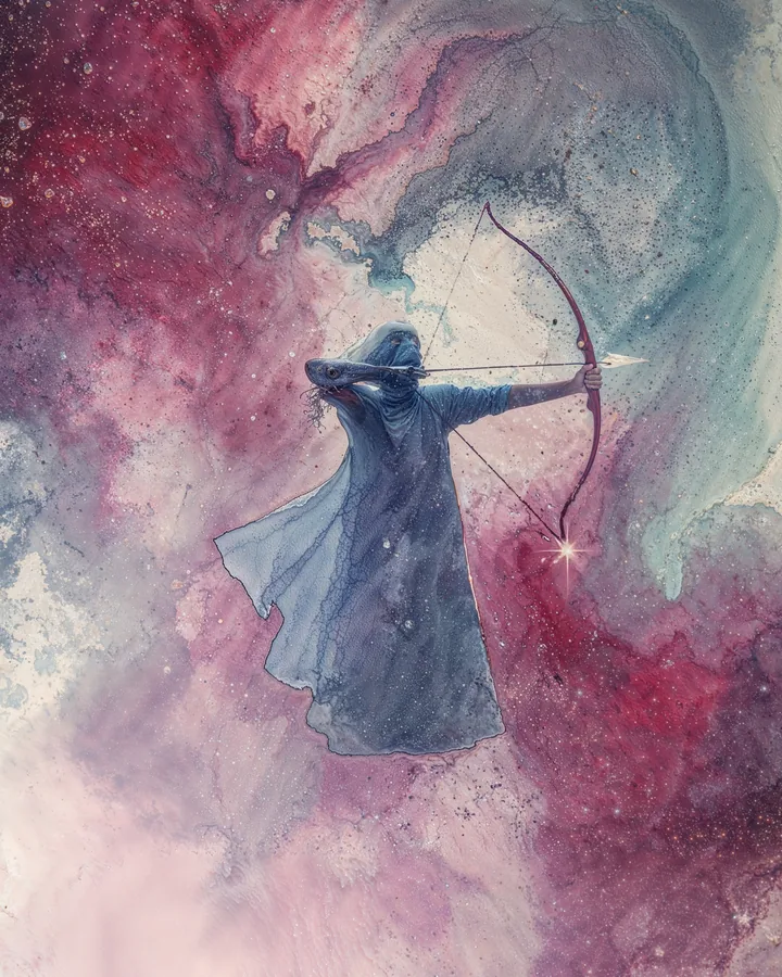 Watercolor 1 variant 1 — Sagittarius Zodiac Art Print